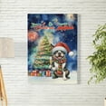 thumbnail image 2 of Merry Christmas and Happy New Year Santa Boston Terrier Holiday Xmas Winter 2025 Vertical Matte Canvas Poster Gentleman Dog Lover Gifts Wall Art Home Decor - 00024, 2 of 5