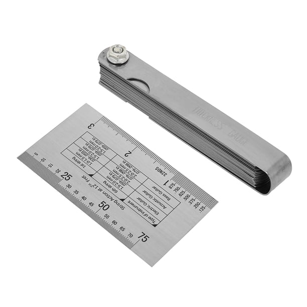 Regla de Calibre de Acción de Cuerda, Protectores Protectorados de Trastas, Galgas de Espesores de Acero para oxidable para Accesorios de Guitarra, Herramientas de Trabajo de Trastes