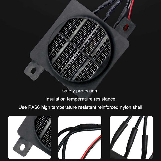 Baohd Chauffage PTC Électrique Céramique Thermostatique Résistant à l'Usure Durable Chauffage d'Air Pièces de Rechange Bricolage Élément Chauffant Réglable Maison 220V 300W 24V 12V 300W