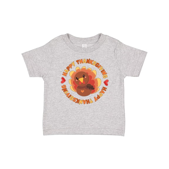 Inktastic Happy Thanksgiving with Cute Turkey Boys or Girls Baby T-Shirt