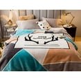 thumbnail image 6 of Autumn and winter add thick black and white striped blanket 1.5M 1.8M bedding to keep warm blankets for beds king size blankets, 6 of 6