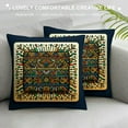 thumbnail image 3 of COMIO Tribe African Ethnic Symbol Texture Decorative Throw Pillow Covers Pillows Case Square Cushion Cover Cases Pillowcase with Zipper Sofa Home Decor for Couch Bed Patio Car, 3 of 5