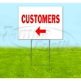 thumbnail image 1 of Customers Left (18" x 24") Yard Sign, Includes Metal Step Stake, 1 of 6