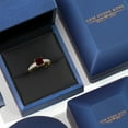 thumbnail image 5 of Gem Stone King 14K Yellow Gold Red Garnet and White Lab Grown Diamond Engagement Ring for Women | 1.70 Cttw | Princess 6MM | Gemstone January Birthstone | Size 8, 5 of 6