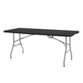 thumbnail image 1 of Plastic Development Group 6 Ft Indoor Outdoor Folding Banquet Table, Black, 1 of 12