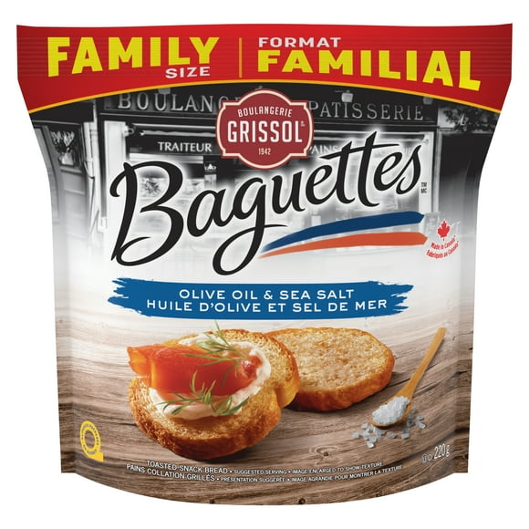 Grissol Baguettes, huile d'olive et sel de mer, format familial