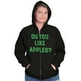 thumbnail image 4 of Do You Like Apples Famous Quote Unisex Fleece Graphic Zip Up Hoodie Brisco Brands 2X, 4 of 5
