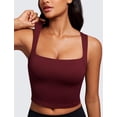 thumbnail image 4 of Sujetador deportivo CRZ YOGA Butterluxe Longline Cuello cuadrado Rojo Merlot, 4 of 5