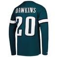 thumbnail image 3 of Men's Mitchell & Ness Brian Dawkins Midnight Green Philadelphia Eagles Retired Player Name & Number Long Sleeve Top, 3 of 3