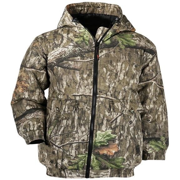 Mossy Oak Kid's Insulated Camo Jacket – Country Roots Pattern – Quilted Lining, Cotton Twill Shell, Cold Weather Work Jacket, 4, Country Roots