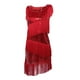 thumbnail image 3 of Vestido de baile latino Macarena con lentejuelas rojo, 3 of 8