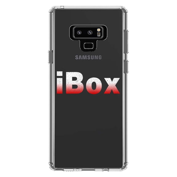 DistinctInk Clear Shockproof Hybrid Case for Samsung Galaxy Note 9 - TPU Bumper Acrylic Back Tempered Glass Screen Protector - iBox Boxing