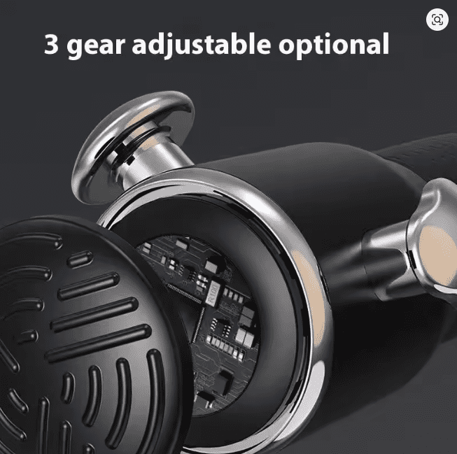 Professional Grade Deep Tissue Massage Gun - 3 Speed Percussion Therapy Device with 4 Interchangeable Heads, Type-C Charging, for Muscle Recovery & Pain Relief