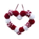 thumbnail image 2 of Guirnalda navideña con forma de corazón, decoración navideña creativa para compromiso Rojo y blanco, 2 of 9