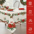 thumbnail image 2 of Rectangle Christmas Tablecloth, 60x120 Inch, Christmas Tree flower Gift box Style, Christmas Floral Polyester Waterproof Tablecloth for Kitchen Decor, Indoor and Outdoor Tables, Parties, and Picnics, 2 of 6