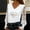 White#3, variant on Ribbed Long Sleeve Tops for Women,Women's Romantic Lace Insert V-Neck Blouse with Floral Day Print and Delicate Sleeves for A Feminine and Elegant Look Pink S