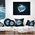 thumbnail image 4 of Designart Glowing Blue 3D Sphere - Abstract Throw Pillow - 18x18, 4 of 5
