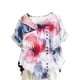 thumbnail image 4 of Vestidos Casuales Para Mujer, Blusas De Mujer De Moda Blusa tipo túnica informal de lino con estampado de peces y botones de manga corta para mujer, 4 of 4