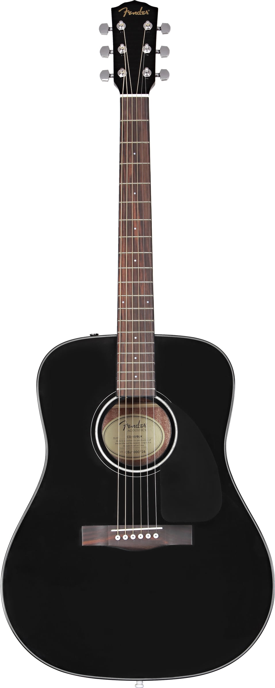 Fender CD-60 Dreadnought Acoustic Guitar - Black w/ Hard Case