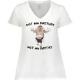thumbnail image 3 of Inktastic Funny Cow Not My Pasture Not My Patties Women's Plus Size V-Neck T-Shirt, 3 of 5