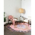 thumbnail image 2 of Traditional Rine Collection Area Rug 5'x5' Octagon - Pink, 2 of 5