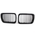 thumbnail image 1 of 2 piezas de parachoques delantero negro brillante, rejilla de riñón, rejilla de carreras., 1 of 7