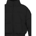 thumbnail image 3 of A2Y Women's Cropped Zipper Puffer Jacket Black M, 3 of 4