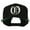 Black, variant on Large Old English O Embroidered Flat Bill Cap - Navy OSFM