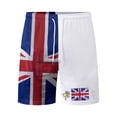 thumbnail image 6 of European British Flag Design Men's Short Sleeve Shirt and Shorts Two Piece Set for Casual Business Loose Fit Comfort, 6 of 6