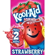 Kool-Aid Unsweetened Strawberry Artificially Flavored Powdered Soft Drink Mix, 0.14 oz Packet
