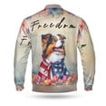 thumbnail image 2 of Freedom Miniature American Shepherd on Independence Day 4th of July All Over Print 3D Baseball Jacket MAS Dog Lover Gifts Bomber Jacket Softball - 01005, 2 of 6