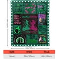 thumbnail image 2 of 50'' x 40'' Witch Green Vintage Flannel Blanket, Evil Gift Queen Throw Broom, Elphaba Hat Glinda Magic Movie Land Blanket, All Seasons Warm Cozy Soft Blanket for Sofa Bed Halloween Women Girls Fans, 2 of 8