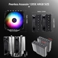 thumbnail image 3 of Thermalright Peerless Assassin 120 SE ARGB CPU Air Cooler, 6 Heat Pipes Aluminium Heatsink Cover, for Intel 1700/115X/1200/1851, AMD AM4/AM5, 3 of 6