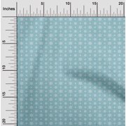 oneOone Georgette Viscose Grayish Blue Fabric Merry Christmas Quilting Supplies Print Sewing Fabric By The Yard 42 Inch Wide
