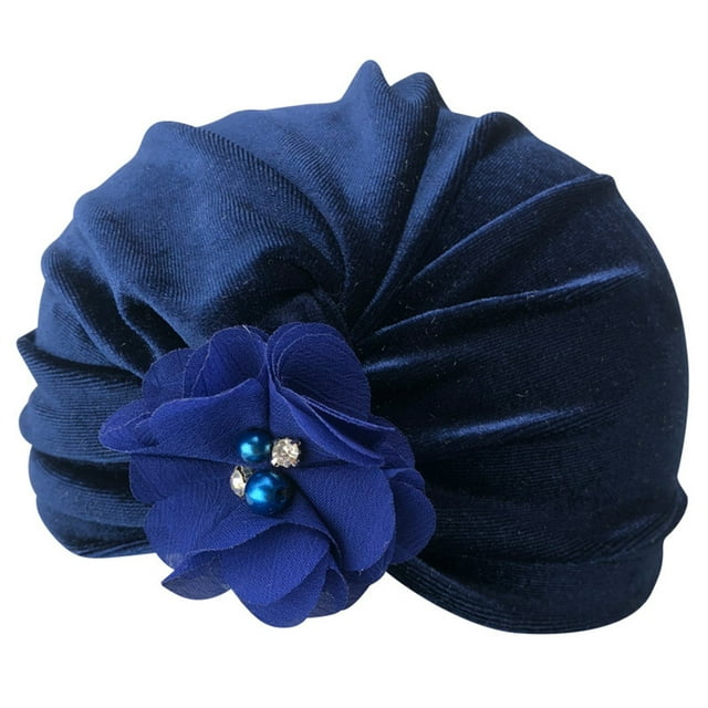 serony Bonnet Indien en Velours Perlé pour Bébé Filles Garçons Automne Hiver Chaud