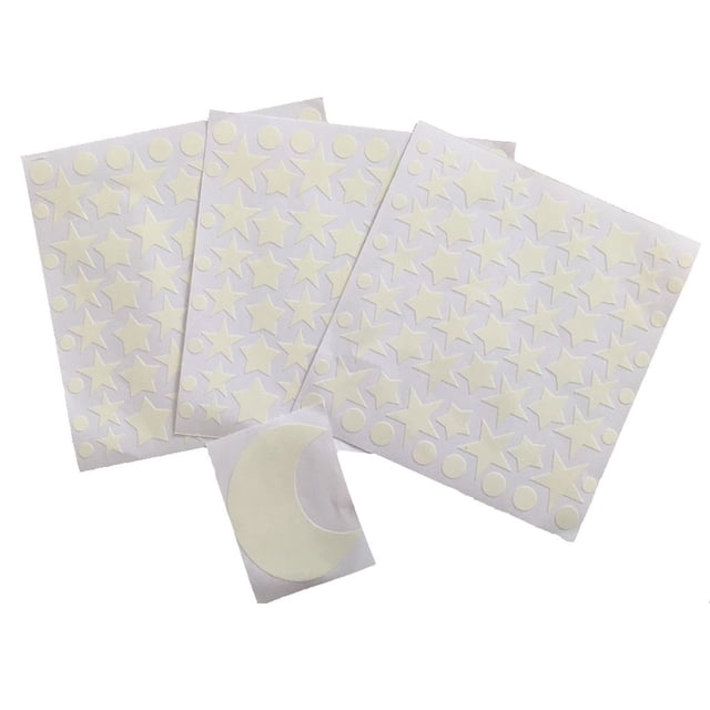 Pegatinas de pared Pegatinas luminosas de estrella azul Papel tapiz de fondo Mural Tatuajes de tatuajes Bebé Niños Decoración de la habitación de la cama kenally JJ13407-00