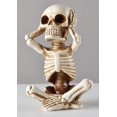 thumbnail image 4 of Skeletons Statue Hear See Speak No Evil Baby Halloween Figurines Home Decorative, Set of Three, 4.8 in, Oyster White Polyresin, 4 of 7