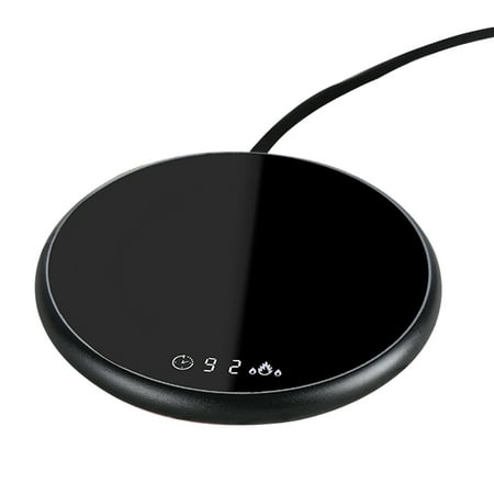 

Sukalun Thermostatic Heating Coaster 18W Electric Heated Drink Warmer Digital Touch Coffee Cup Heater with Timing Button