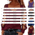 thumbnail image 3 of WTXUE Sequin Tops for Women Shell Trim V Neck Mesh Long Sleeve Blouses Glitter Party Mardi Gras Shirts Sparkly Slim Fitted Shirt Elastic Flowy Tops Elegant Dressy Casual Blouses Blue M, 3 of 8