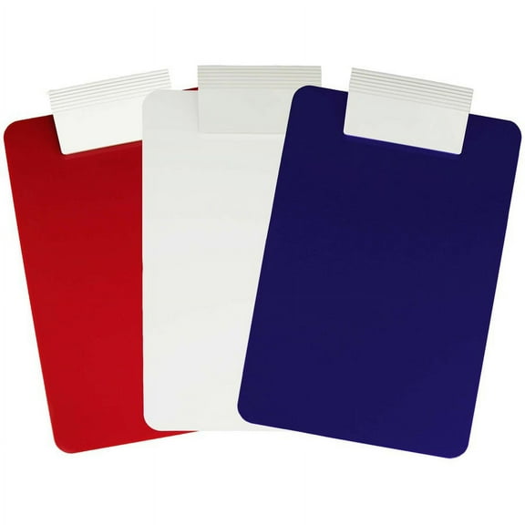 Saunders Antimicrobial Clipboard - Low Profile - 8 1/2" x 11" - Red, Blue - 1 / Each | Bundle of 5 Packs