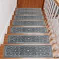 Grey Stair Treads Non Slip 8"x30" Stair Treads for Wooden Steps, Rubber