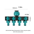 thumbnail image 4 of Toystoory Divisores de agua de 4 vías conector de riego de jardín válvulas de manguera distribuidor de reparación de tuberías automática de Jardín y Patio, 4 of 6