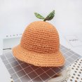 thumbnail image 2 of Sombrero HUOGUO Summer Baby Cartoon de paja transpirable para niños, 2 of 3
