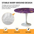 thumbnail image 6 of Gold Star Elastic Fitted Round Table Cover Purple Dream Waterproof Outdoor Tablecloth for Holiday Party, Picnic, Patio & Dining Fits Tables Up to 55"-60", 6 of 8
