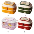 thumbnail image 3 of Fiambrera Injueey Lovely Home Office School Doble capa Microondas Bento Rojo S, 3 of 6