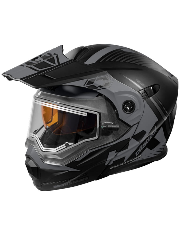 Castle X Exo Cx950 Focus Electric Shield Snow Helmet Matte Black Gray Walmart Com Walmart Com