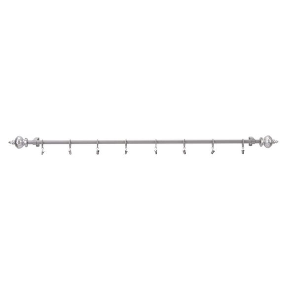 Herrschners® Silver Finial Rod with Clips Hanger
