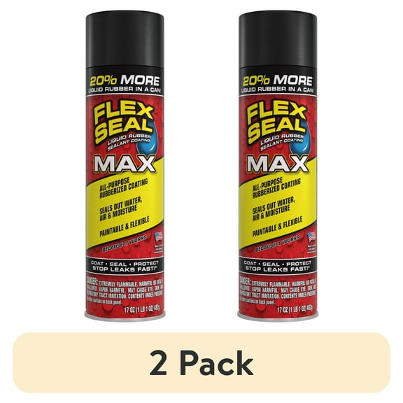 (2 pack) Flex Seal Max 17oz, Black Sealants