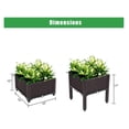 thumbnail image 2 of Outdoor 2Pcs Plastic Raised Garden Bed Self-Watering Plastic Planter Garden Splicing Injection Planting Box Stand (Brown), 2 of 7