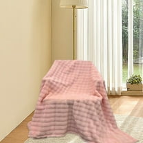 LACKUST Flannel Gift Throw Blanket ,Conditioning Blanket,39.4x27.6in Coral Blankets for Bed Couch,Multicolor